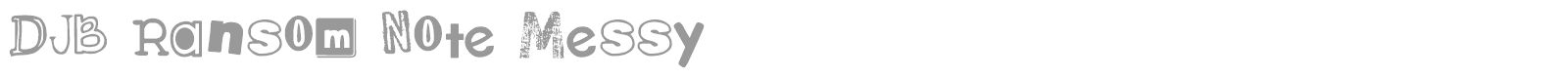 DJB Ransom Note font preview